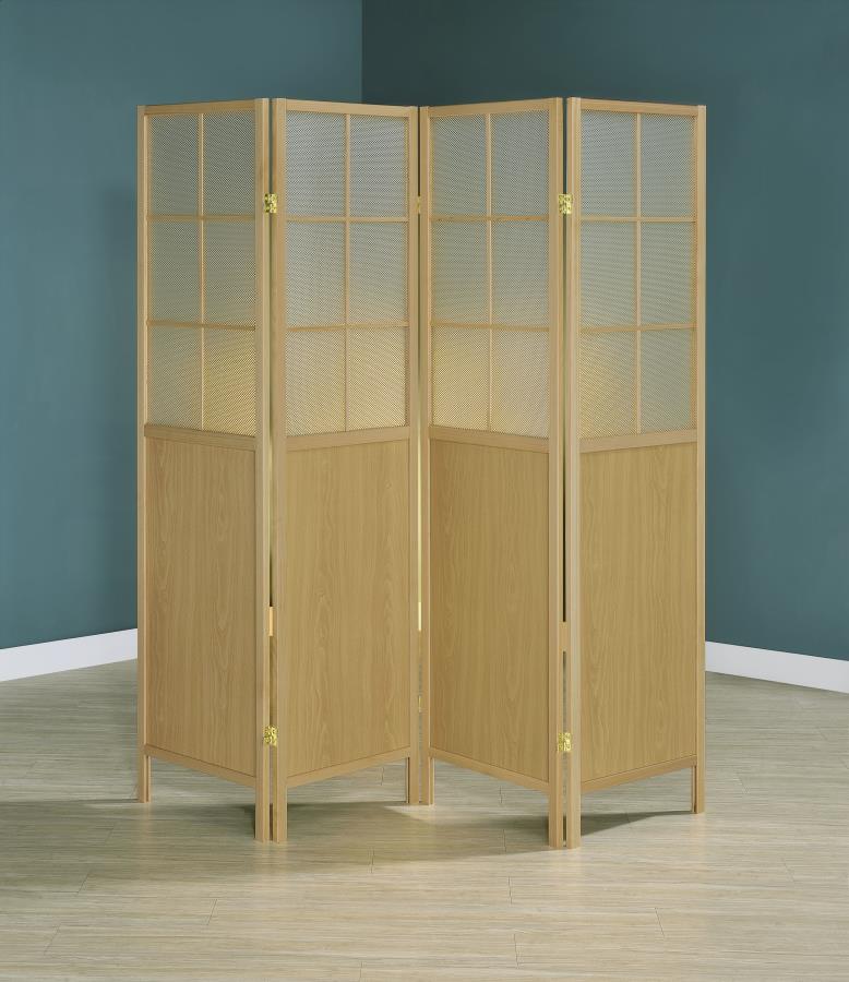 Edwards 4-Panel Room Divider Folding Shoji Screen Natural view 2
