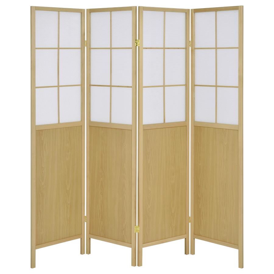 Edwards 4-Panel Room Divider Folding Shoji Screen Natural view 4