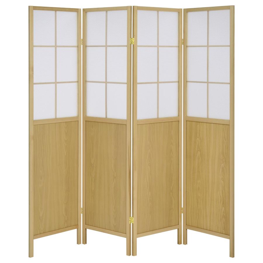 Edwards 4-Panel Room Divider Folding Shoji Screen Natural view 5