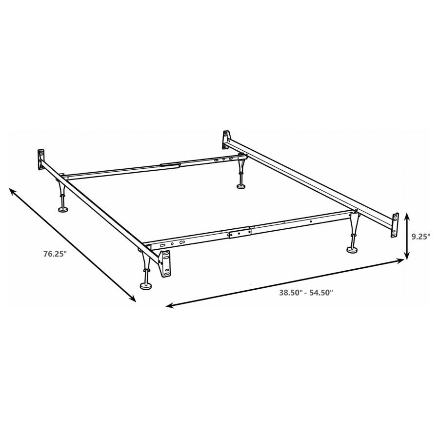 Esme Twin or Full Bed Frame Black (Headboard & Footboard) view 2