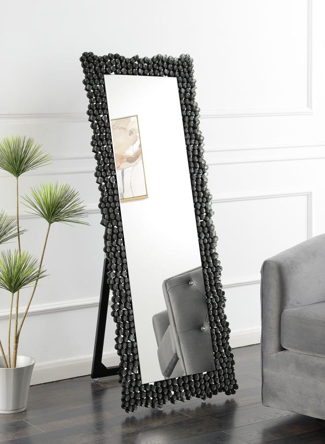 Mckay 24 x 63 Inch Acrylic Frame Standing Mirror Smokey Grey view 2