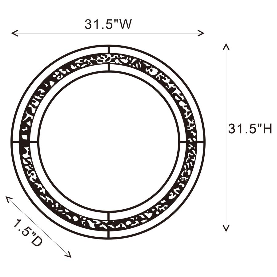 Lixue 32 x 32 Inch Round Wall Mirror LED Lighting Silver view 4