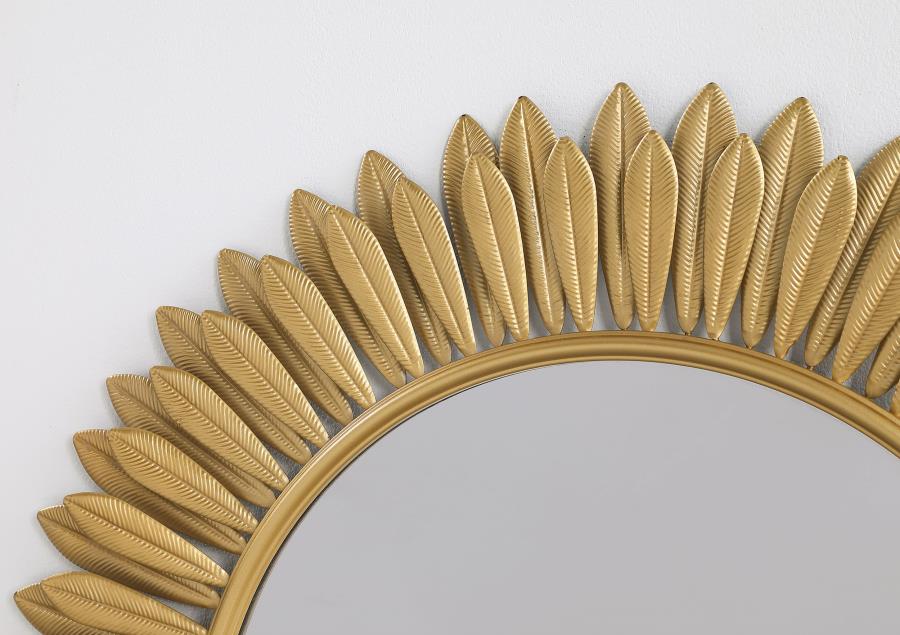 Tuscany 35 x 35 Inch Sunburst Wall Mirror Gold view 4