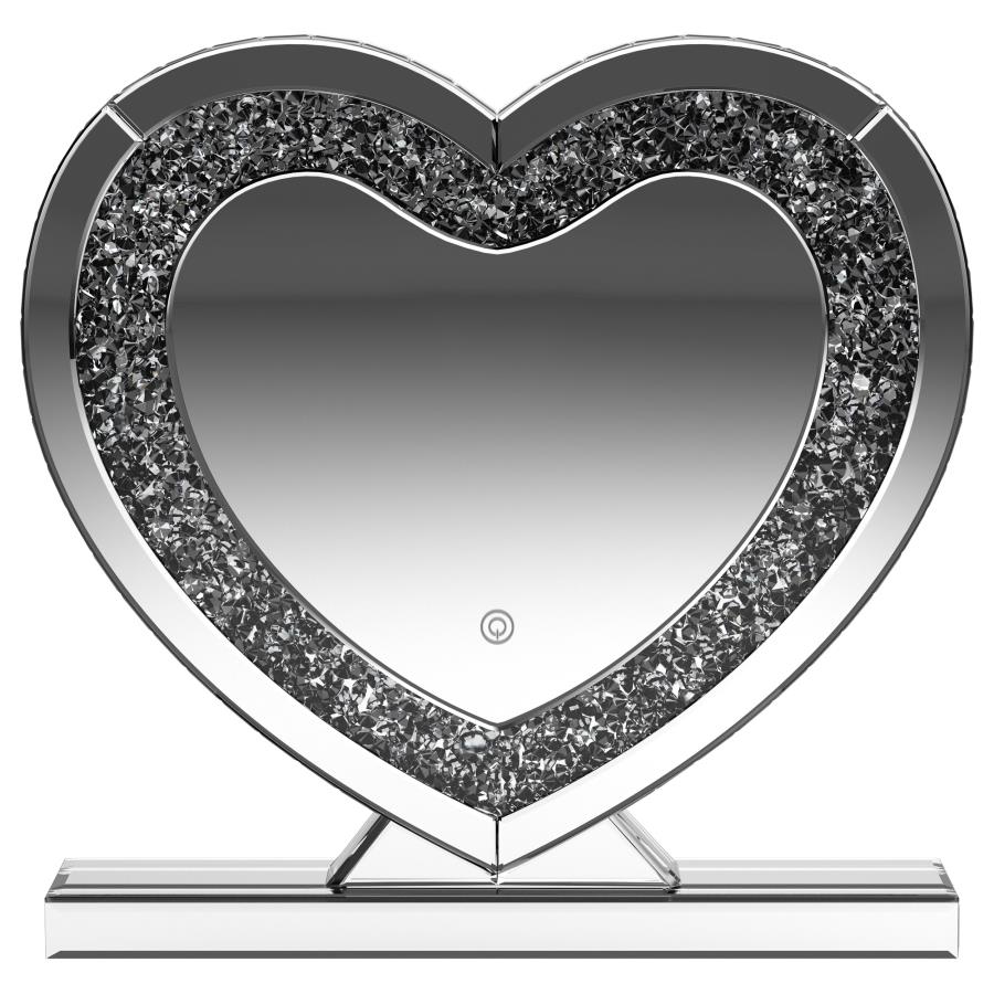 Euston Heart Shaped Vanity Mirror Silver view 4