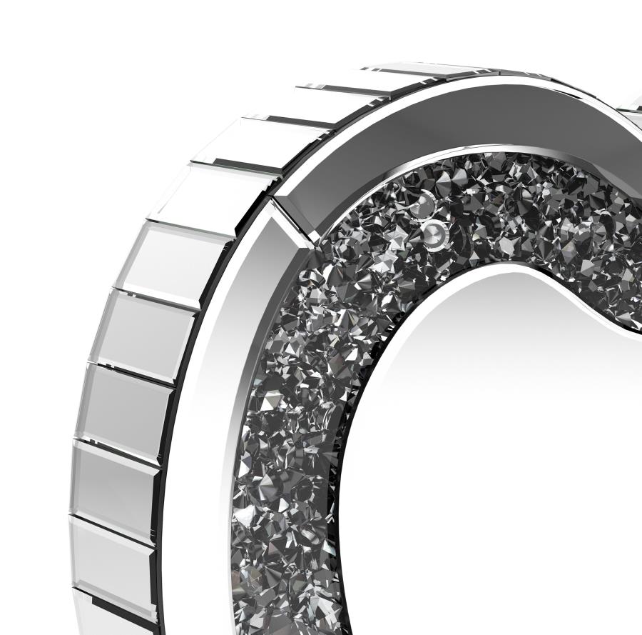 Euston Heart Shaped Vanity Mirror Silver view 7