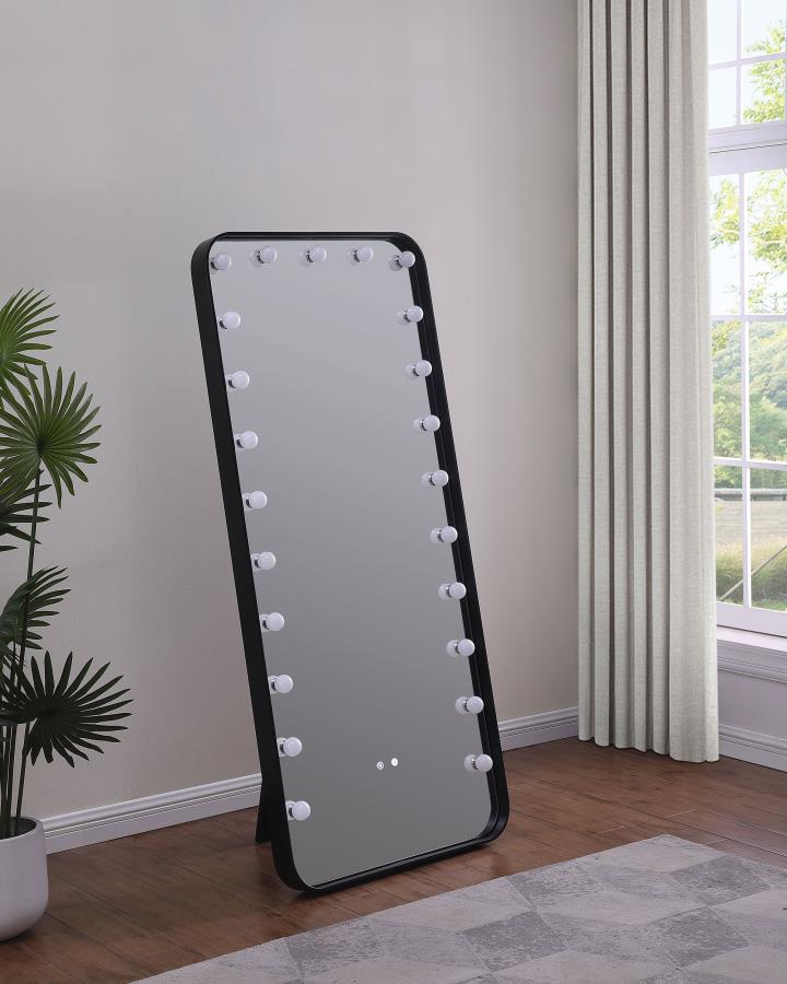 Canton 32 x 71 Inch LED Standing Mirror with Speakers Black view 2