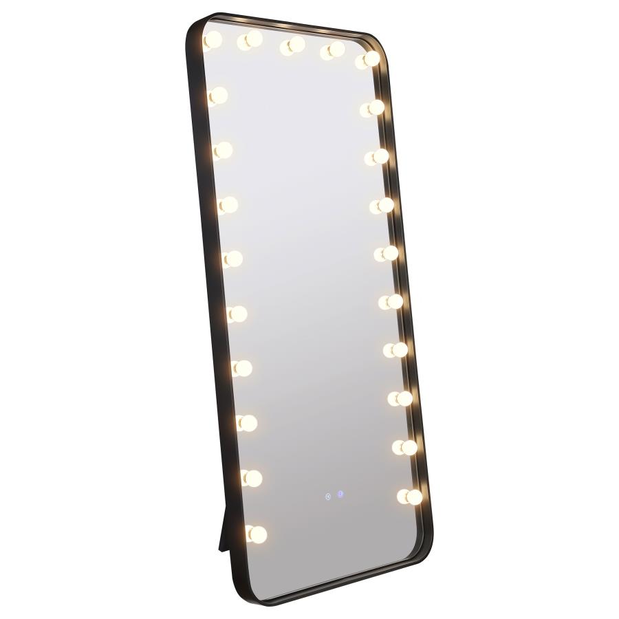 Canton 32 x 71 Inch LED Standing Mirror with Speakers Black view 4