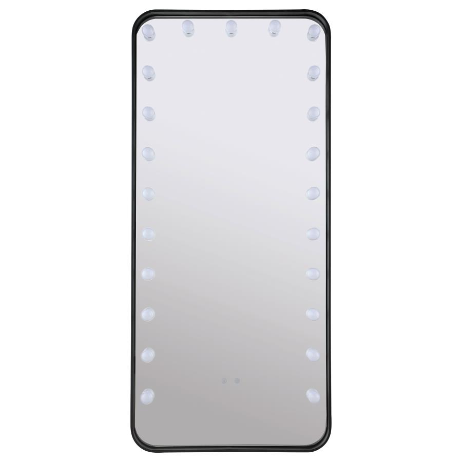 Canton 32 x 71 Inch LED Standing Mirror with Speakers Black view 7