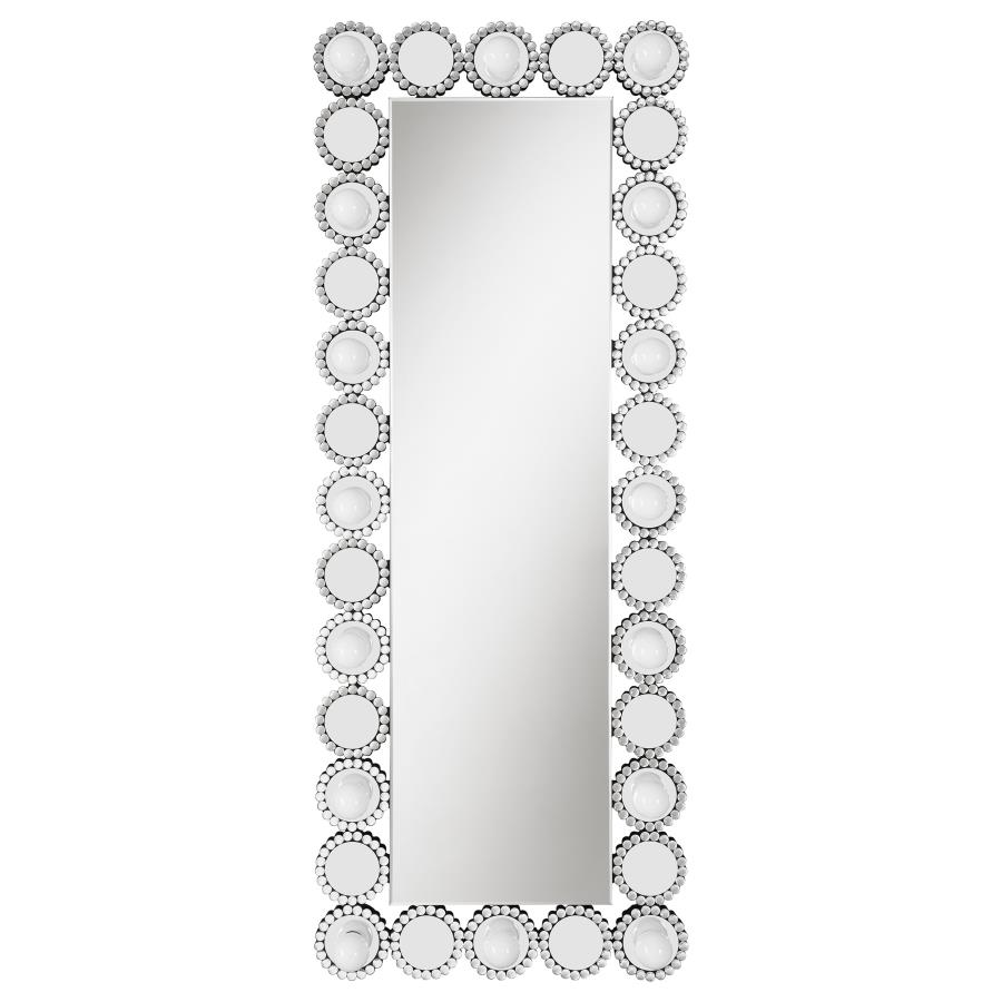 Aghes 24 x 62 Inch Wall Mirror with Lighting Silver view 4