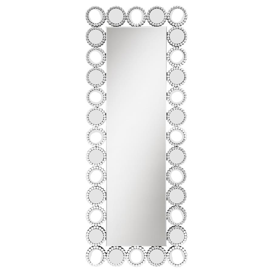Aghes 24 x 62 Inch Wall Mirror with Lighting Silver view 5