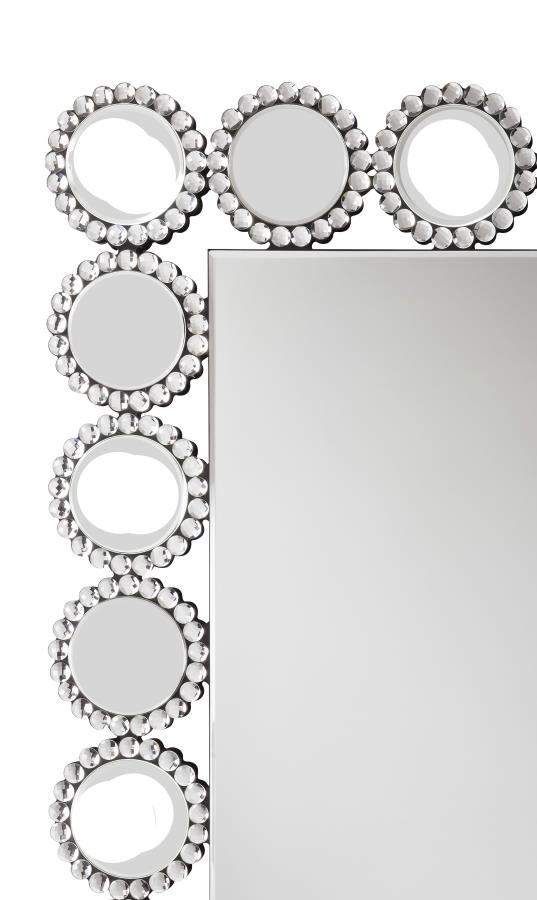 Aghes 24 x 62 Inch Wall Mirror with Lighting Silver view 7