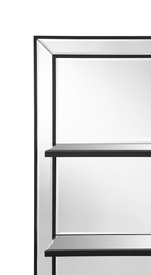 Oriel 24 x 47 Inch Rectangular 3-Shelf Wall Mirror Silver view 5