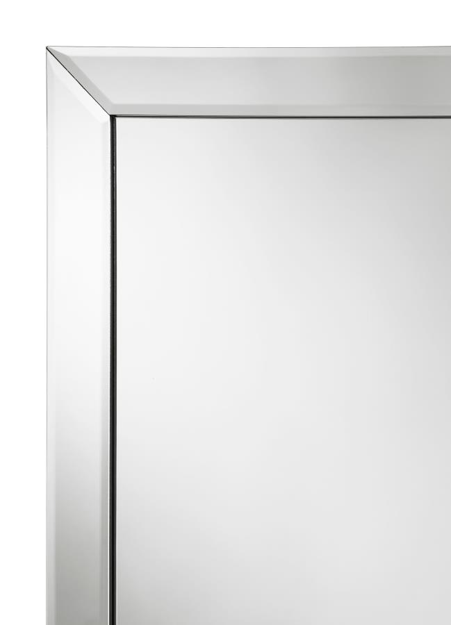Soline 22 x 61 Inch Framed Standing Floor Mirror Silver view 5