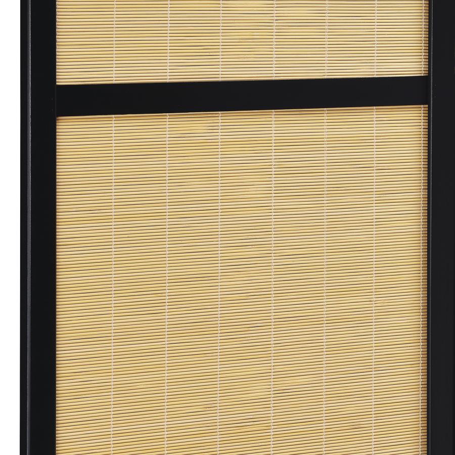Pearce 4-panel Bamboo Room Divider Folding Screen Natural view 6