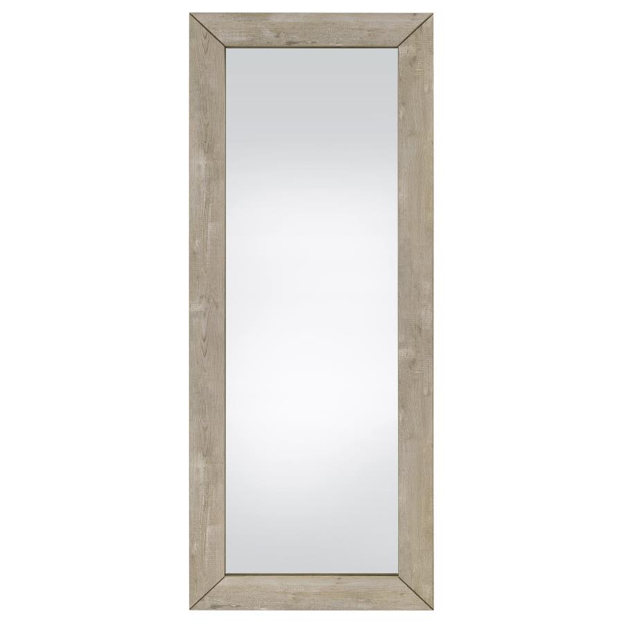 Cadence Tempered Glass Full Length Mirror Grey Washed Oak view 3
