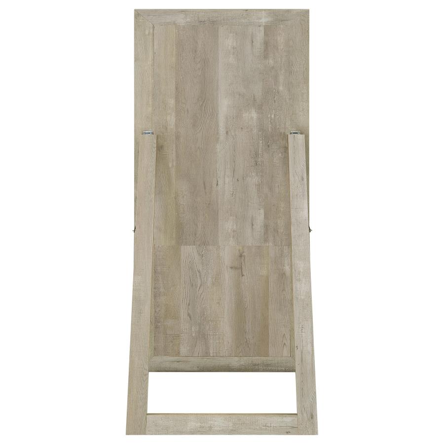 Cadence Tempered Glass Full Length Mirror Grey Washed Oak view 4
