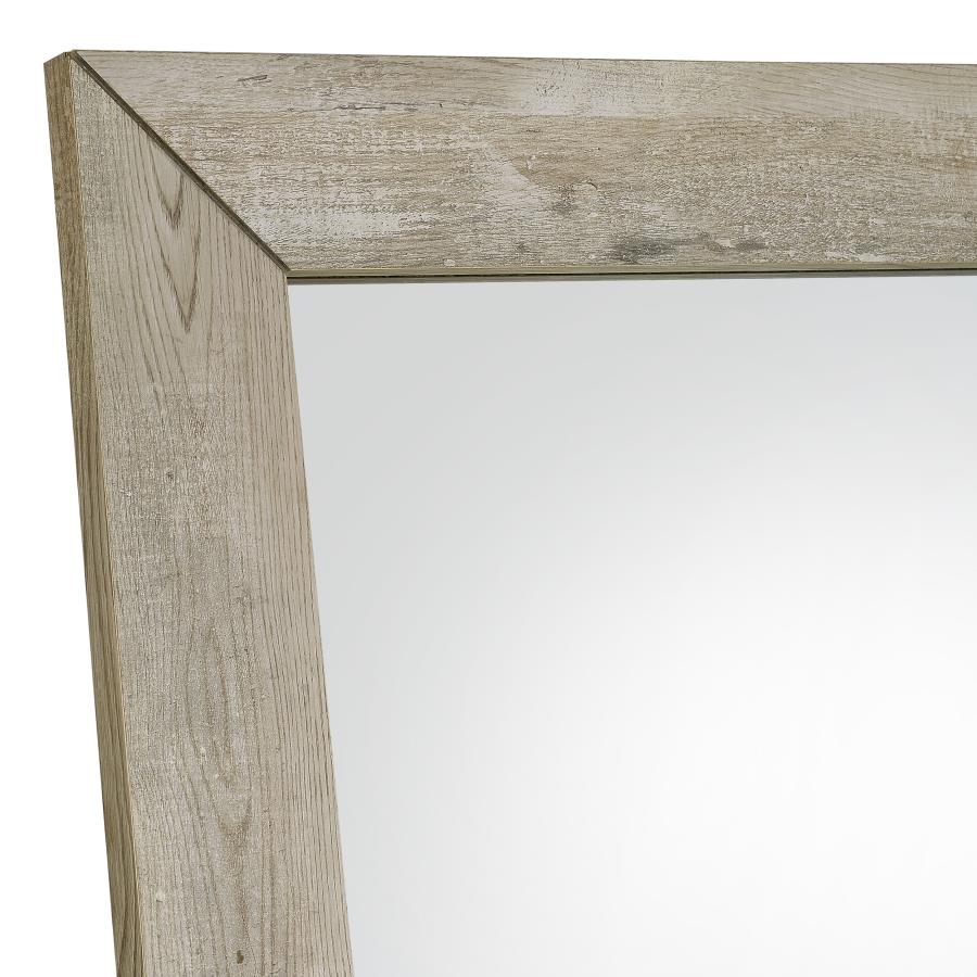 Cadence Tempered Glass Full Length Mirror Grey Washed Oak view 5