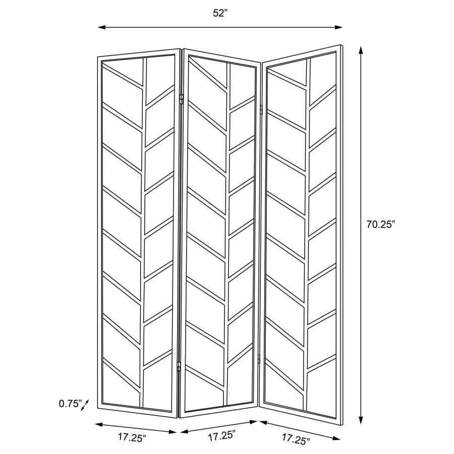 Mila 3-Panel Room Divider Folding Shoji Screen Walnut view 4