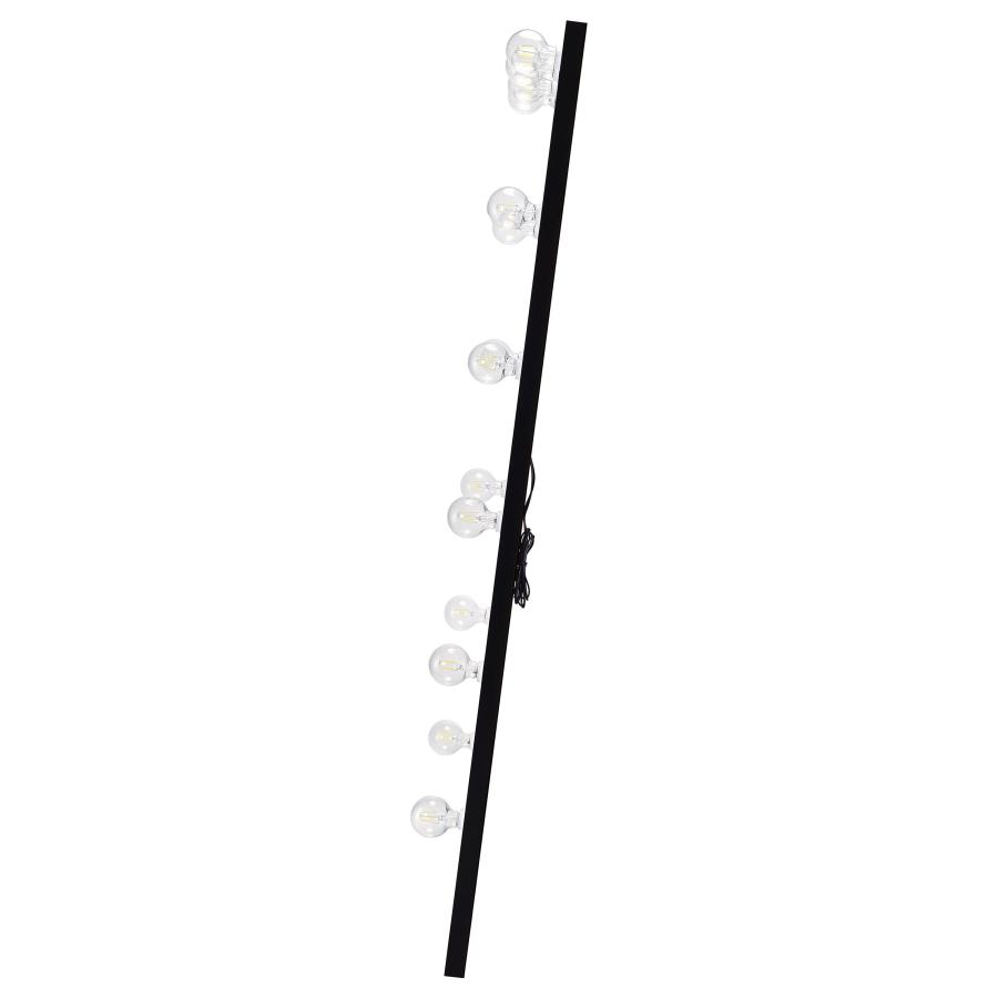 Zayan 32 x 71 Inch Floor Mirror LED Lighting Black Gloss view 6