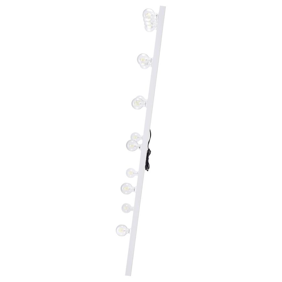 Zayan 32 x 71 Inch Floor Mirror LED Lighting White Gloss view 6