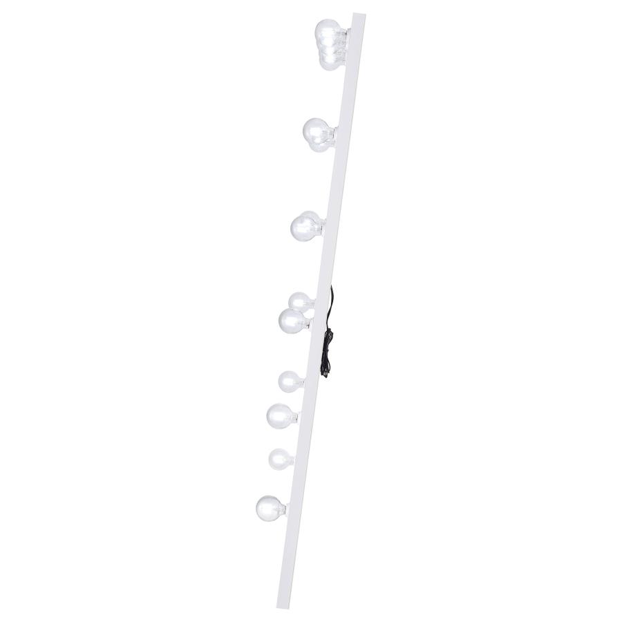 Zayan 32 x 71 Inch Floor Mirror LED Lighting White Gloss view 7
