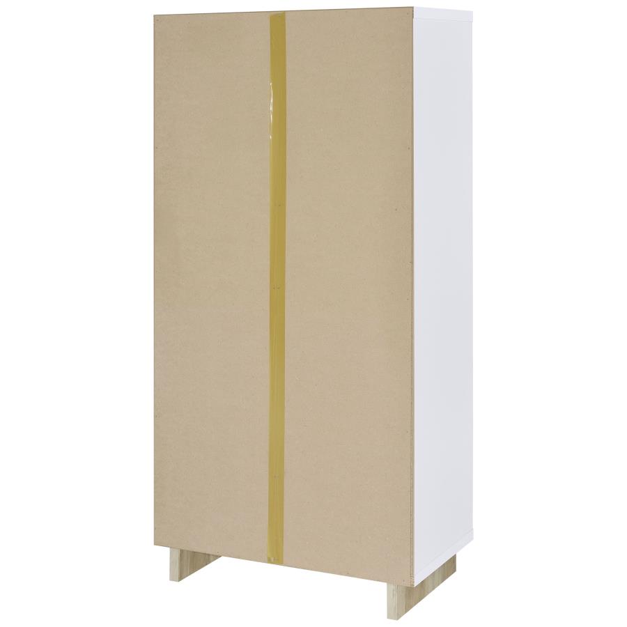 Dalton 65-inch 6-shelf Bookcase White and Distressed Pine view 7