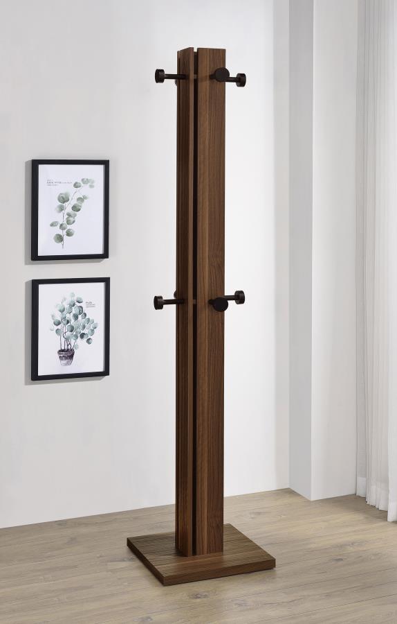 Rikkie Engineered Wood Coat Rack Walnut view 2