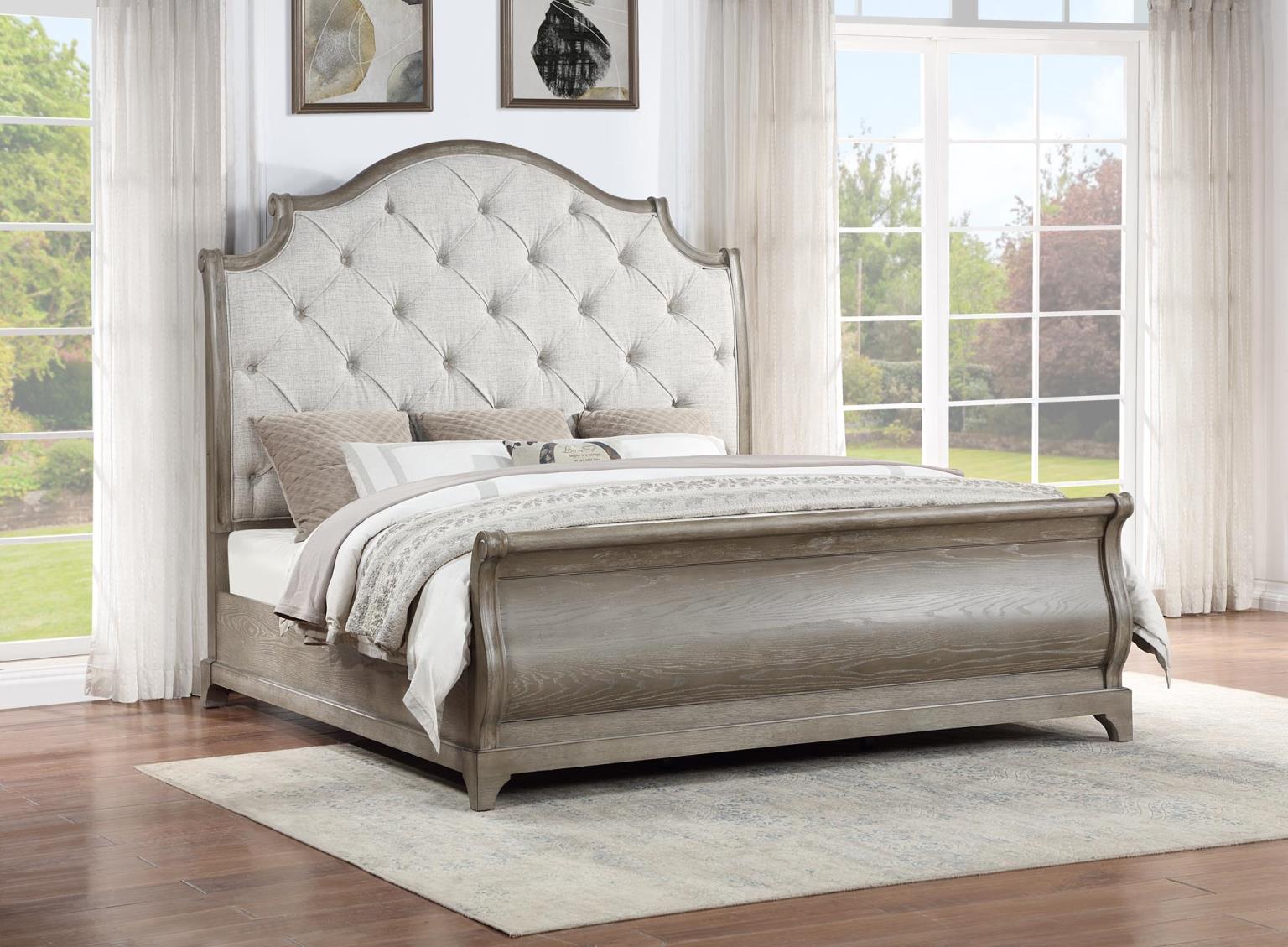 GRAY QUEEN BED view 2