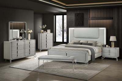QUEEN BED - DRESSER - MIRROR