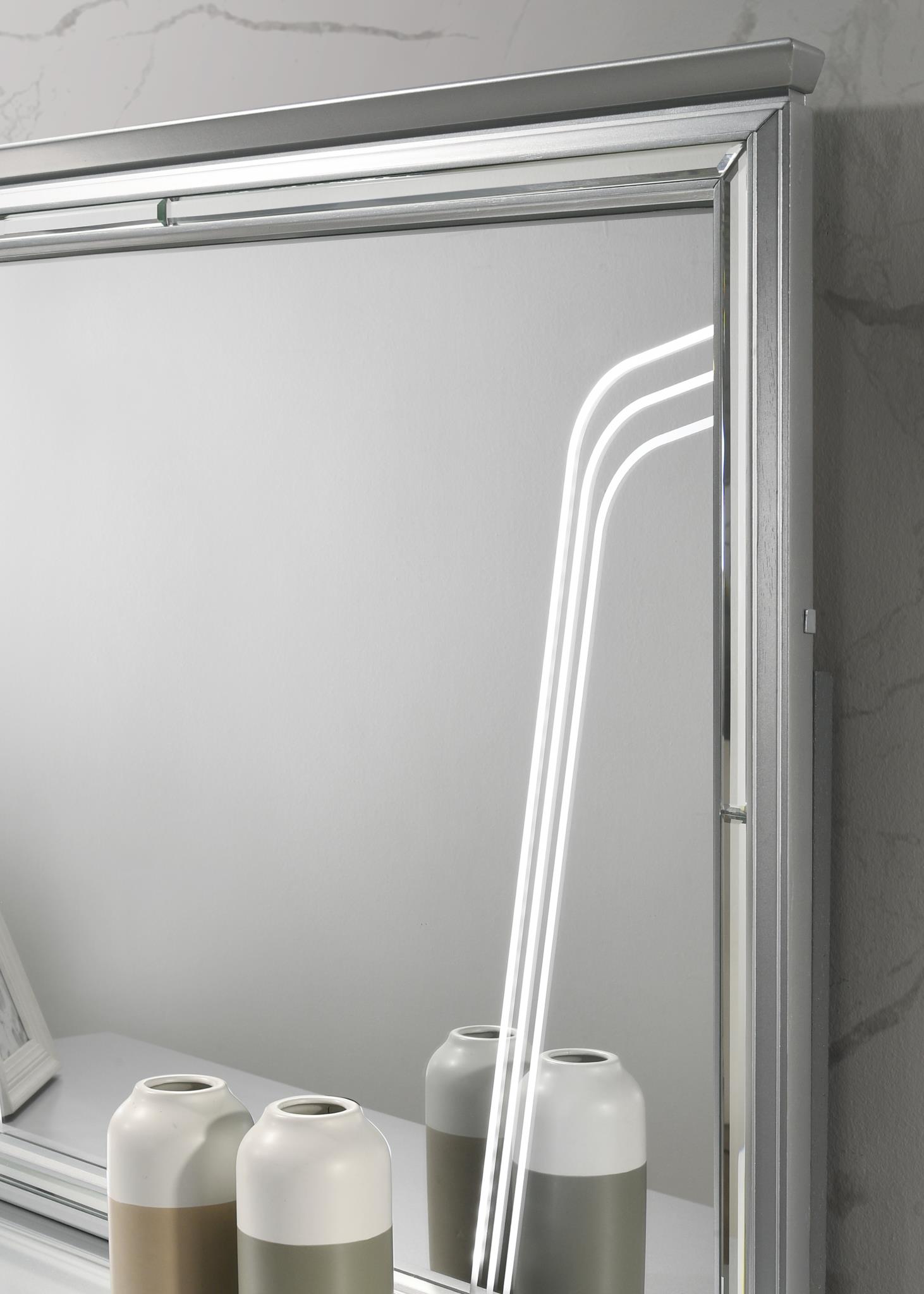 QUEEN BED FRAME - DRESSER - MIRROR view 7