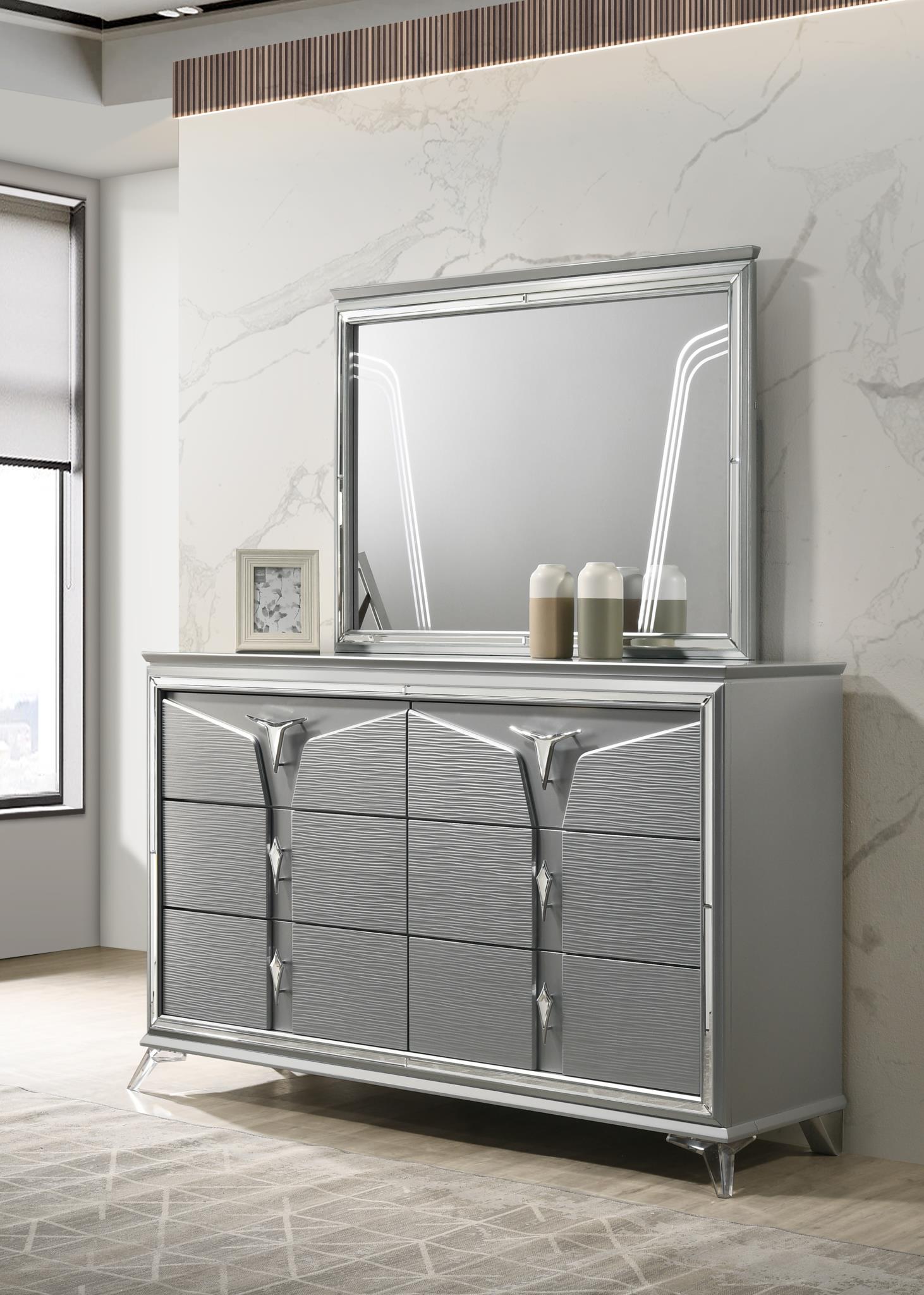 OLIVE SILVER QUEEN BED view 5
