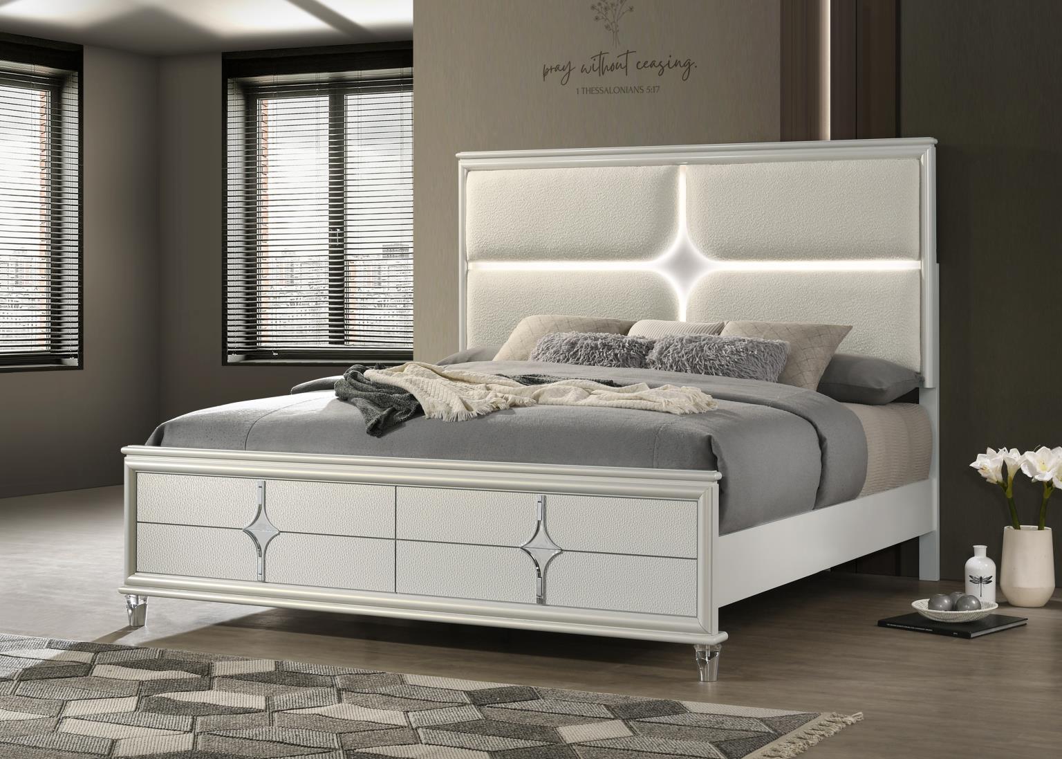 QUEEN BED FRAME - DRESSER - MIRROR view 3