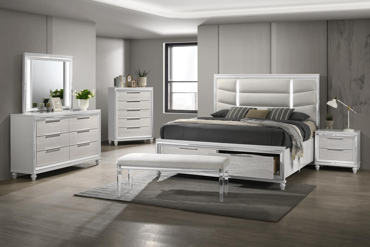 QUEEN BED FRAME - DRESSER - MIRROR - CHEST - NIGHTSTAND view 2