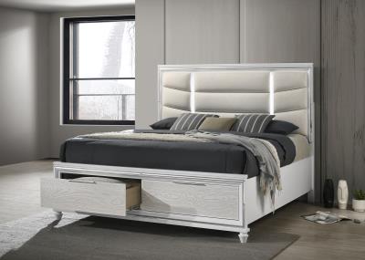 PALE ALMOND QUEEN BED