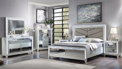 QUEEN BED FRAME - DRESSER - MIRROR