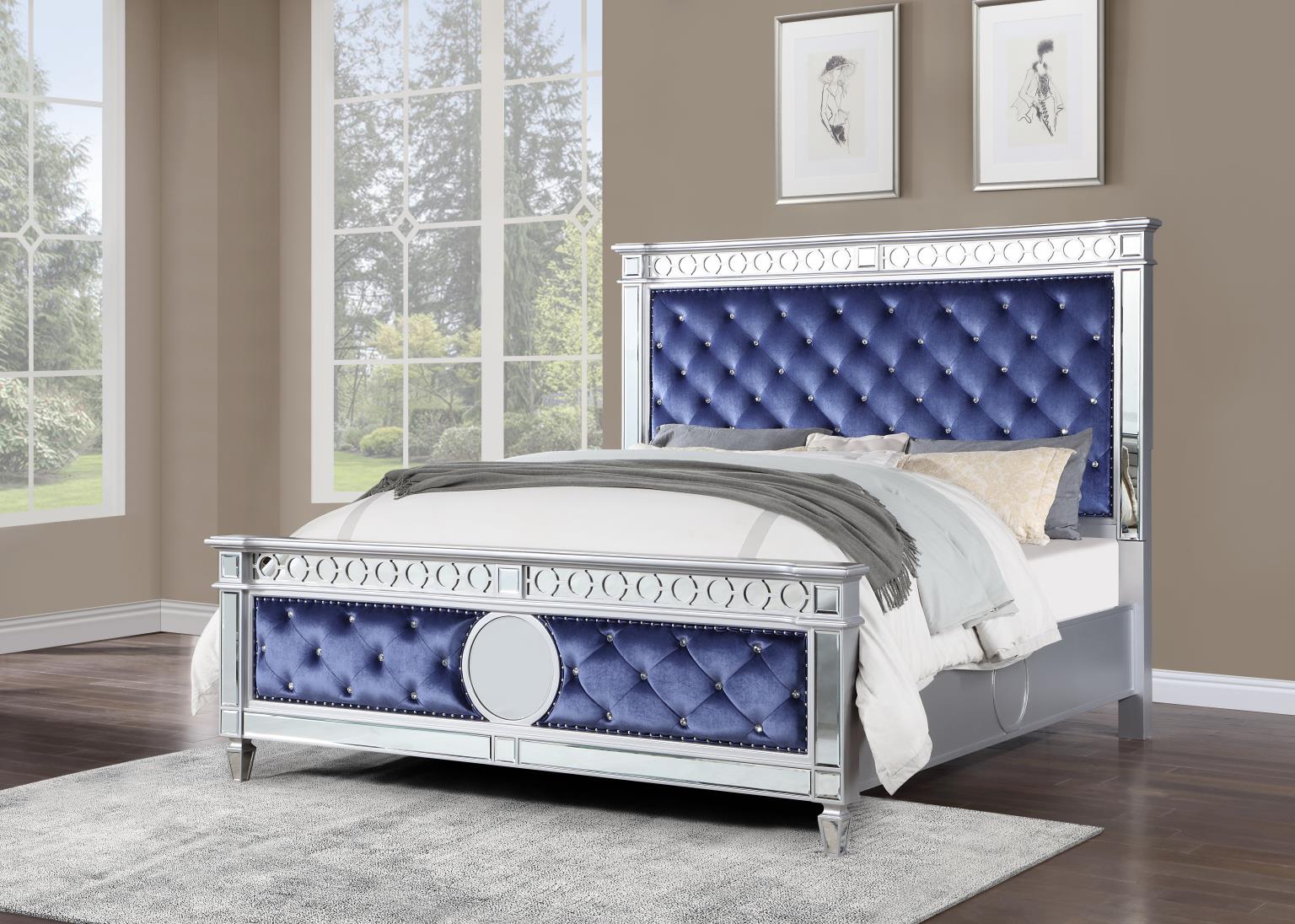 BLUE VELVET QUEEN BED view 2