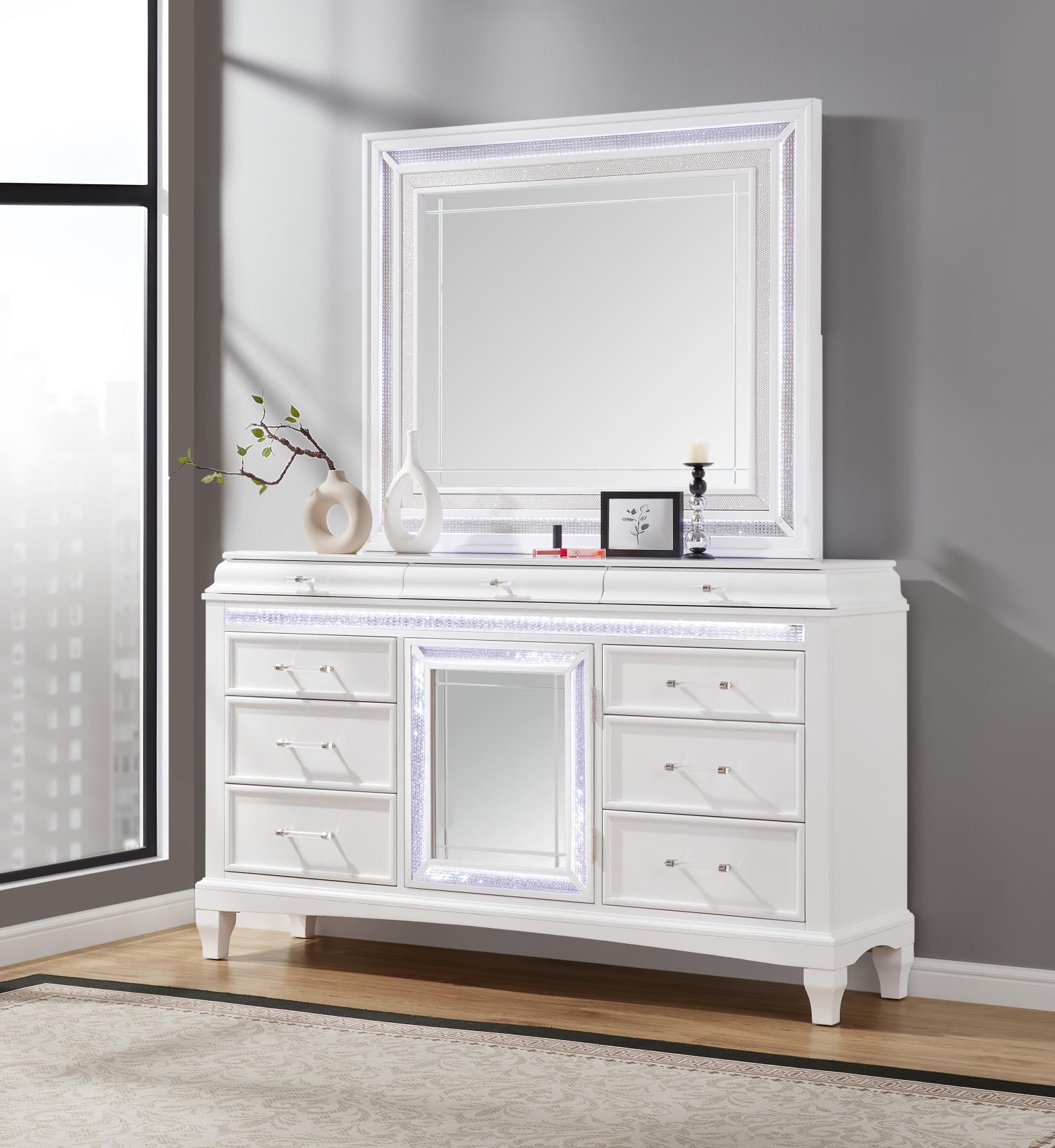 WHITE LED DRESSER view 2