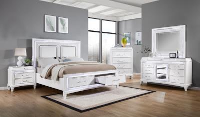 KING BED FRAME - DRESSER - MIRROR - CHEST - NIGHTSTAND