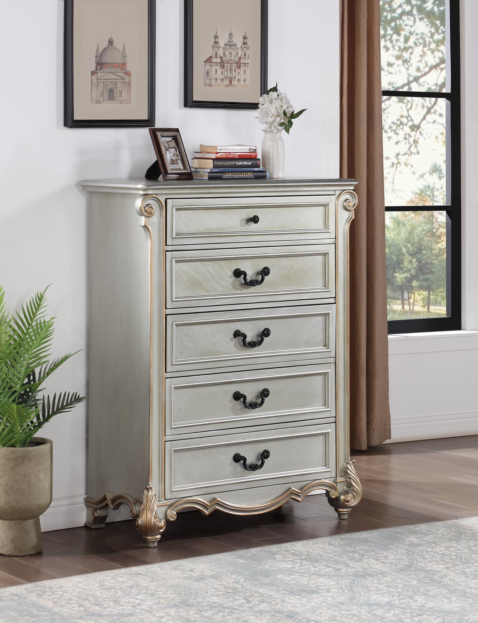 ANTIQUE PLATINUM DRESSER view 4