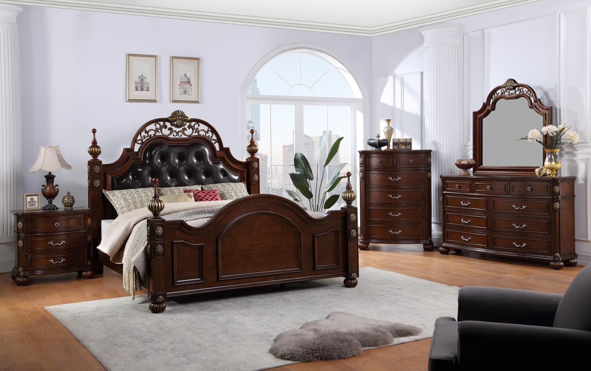 QUEEN BED-DRESSER-MIRROR view 2