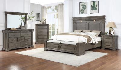 KING BED-DRESSER-MIRROR
