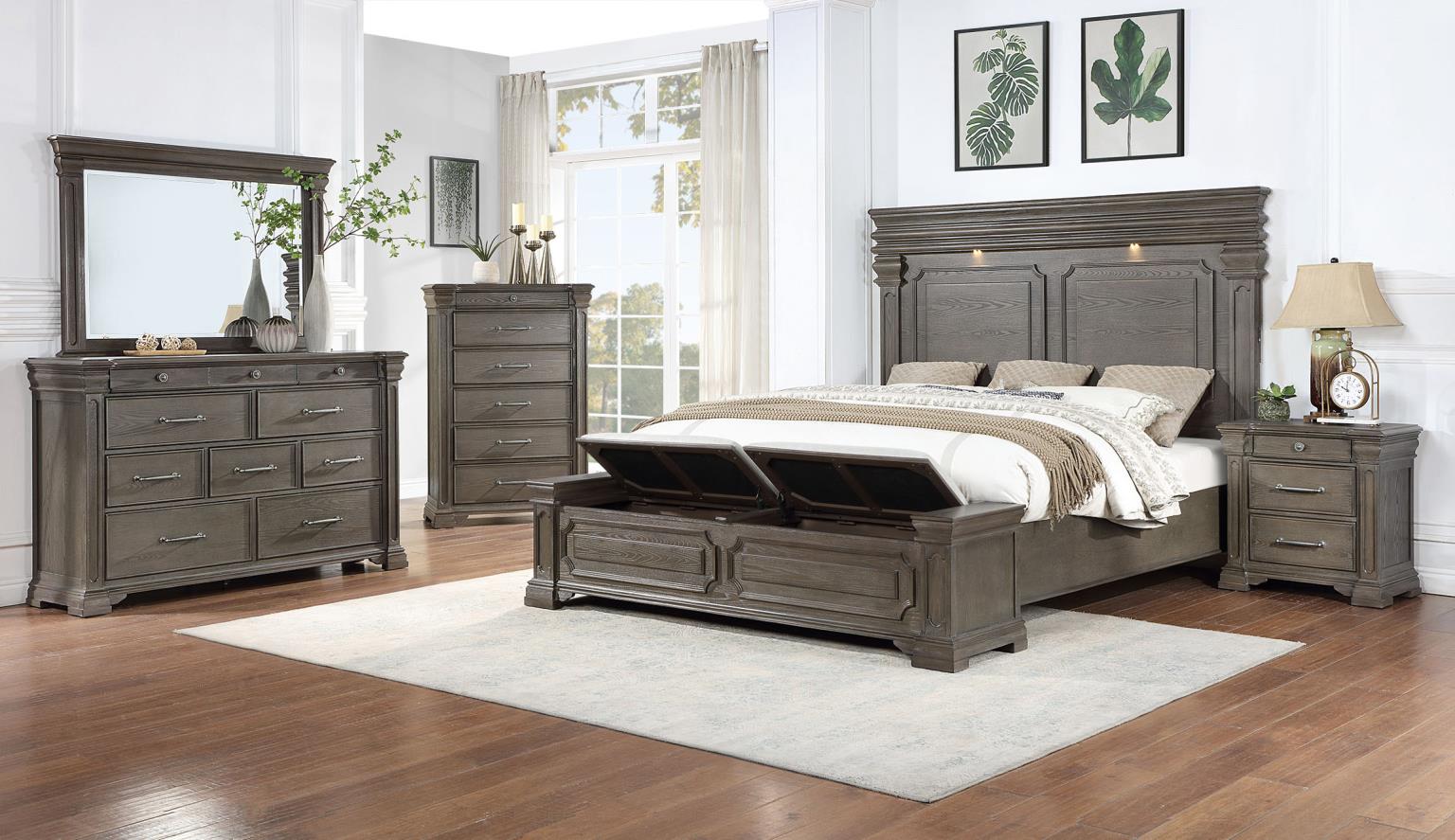 KING BED-DRESSER-MIRROR view 3