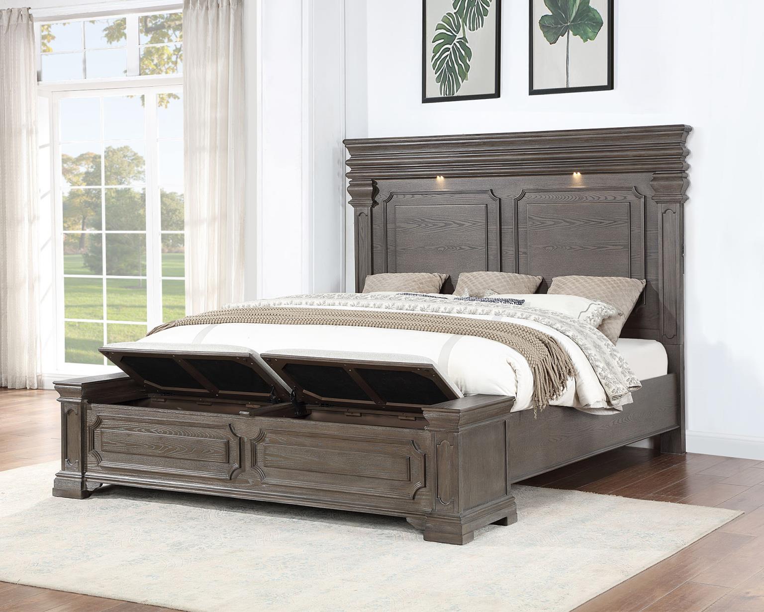 DARK GRAY KING BED view 5