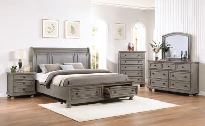 QUEEN BED FRAME - DRESSER - MIRROR - CHEST - NIGHTSTAND
