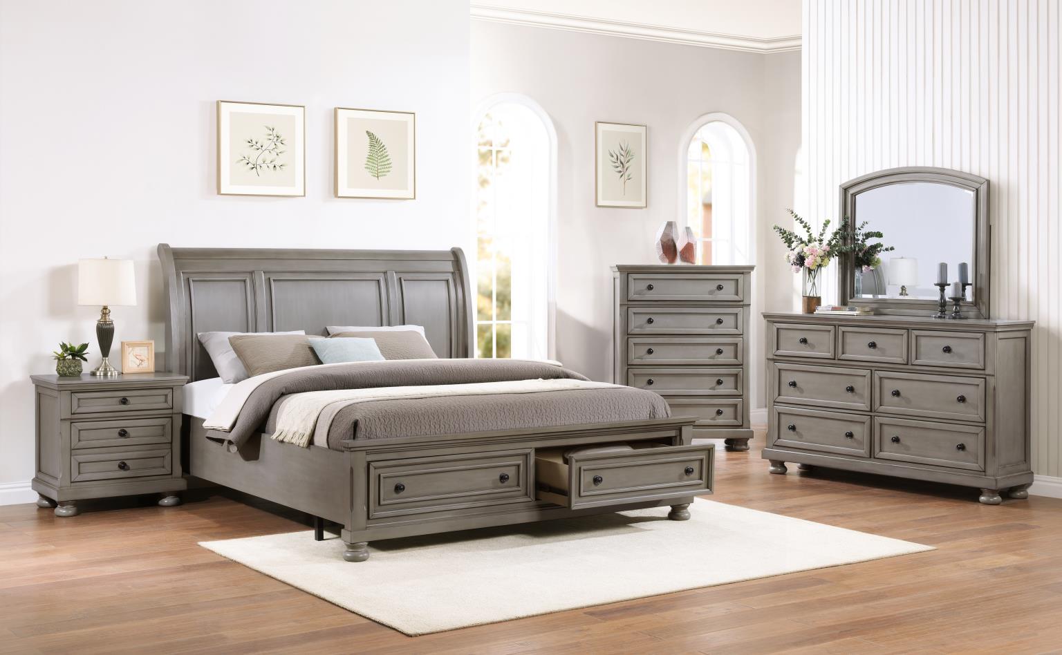 QUEEN BED FRAME - DRESSER - MIRROR - CHEST - NIGHTSTAND view 2