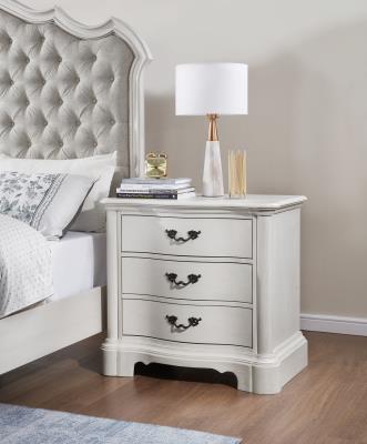ANTIQUE WHITE NIGHT STAND