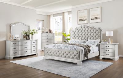 QUEEN BED FRAME - DRESSER - MIRROR - CHEST - NIGHTSTAND