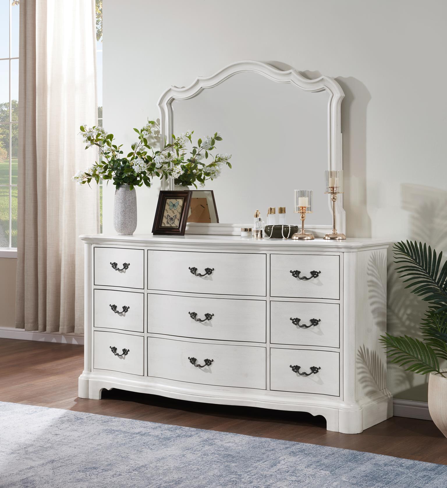 ANTIQUE WHITE QUEEN BED view 4
