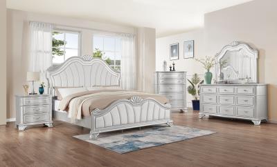 KING BED FRAME - DRESSER - MIRROR - CHEST - NIGHTSTAND
