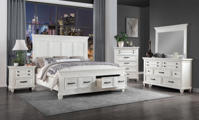 KING BED FRAME - DRESSER - MIRROR - CHEST - NIGHTSTAND